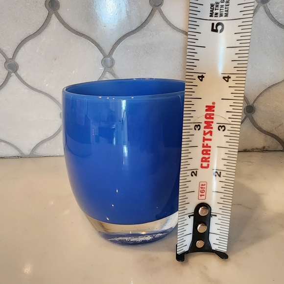 Pre Triskelion Glassybaby Handblown Glass REGAL Blue Discontinued Color - Picture 7 of 9